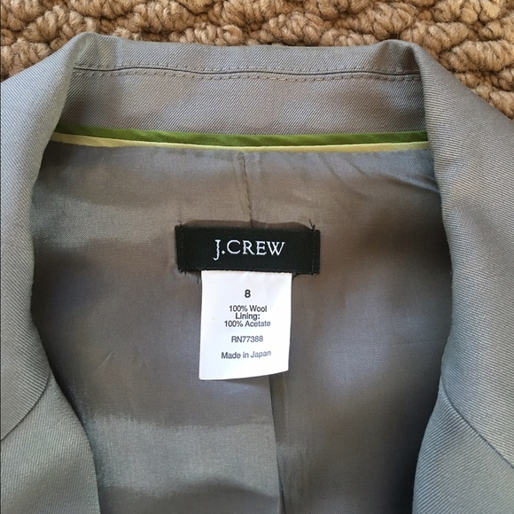J.Crew Gray Wool Suiting Blazer Sz 8 - Picture 2 of 4